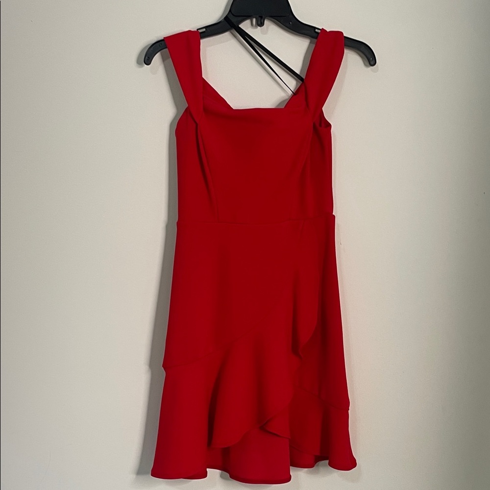 Darling Red Ruffle Mini Dress